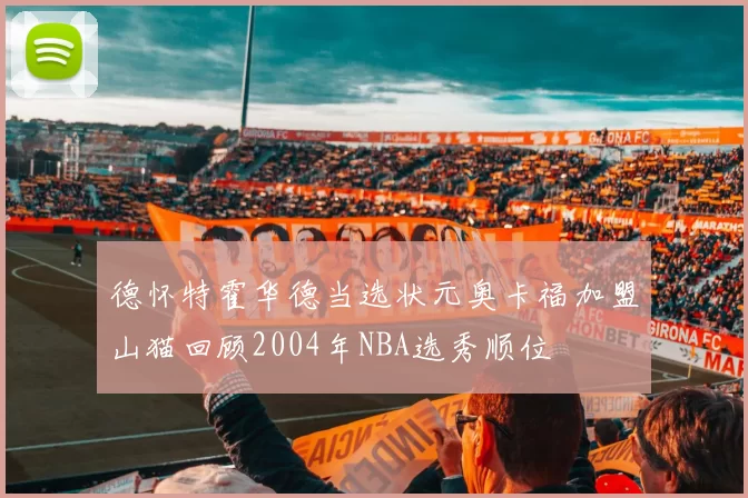 德怀特霍华德当选状元奥卡福加盟山猫回顾2004年NBA选秀顺位