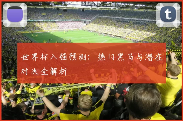 世界杯八强预测:热门黑马与潜在对决全解析